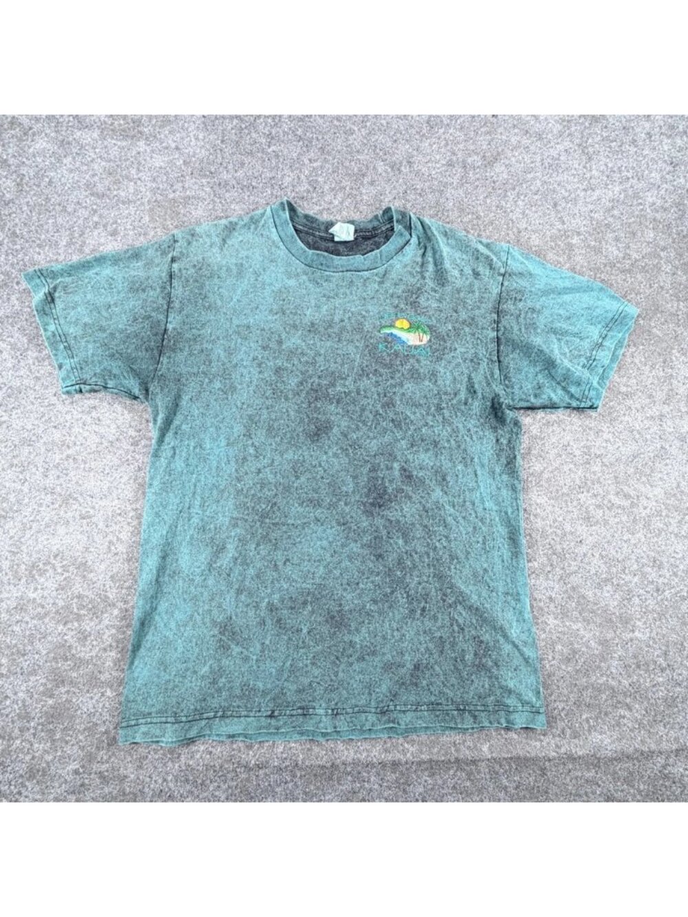 Alstyle Apparel & Activewear 90s Tee Mens L Blue Maui Life is Good Embroidered
